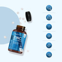 Zinc Tablets 50mg - 400 Vegan Tablets - 6+ Months Supply - Zinc Bisglycinate Supplement for Men & Women - Travel-Friendly - No Artificial Flavours Added - Non-GMO & Magnesium Stearate-Free