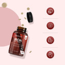 Iron 400 Tablets (6+ Months Supply) - Iron Supplements for Women & Men - Ferrous Bisglycinate Form - Non-GMO & Vegan