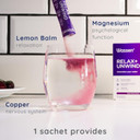 Wassen Relax & Unwind Magnesium Sachets - 14 Sachets | Lemon Balm Supplement To Help Relaxation | Vitamin Powder For Water | Magnesium Powder Helps Psychological Function | Magnesium Powder Supplement