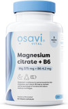 Osavi Magnesium Citrate + B6, 375 mg + 4.2 mg  90 Vegan Capsules | Supports Energy, Muscle Function & Nervous System | Magnesium Citrate with Vitamin B6 for Stress Relief & Vitality