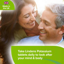Lindens - Potassium 200mg, 500 Tablets - with 50mg Vitamin C Per Tablet - UK Made - Contributing to Normal Blood Pressure, Muscle and Nervous System Function - Letterbox Friendly, Vegan