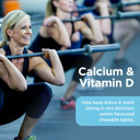 Healthspan Calcium & Vitamin D (240 Chewable Tablets) | High Strength Pure Calcium Supplement | Natural Source of Vitamin D3 | Added Vitamin K for Bone Health | Vanilla | Vegetarian