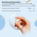 Weightworld Marine Magnesium with Vitamin B6 | 180 Vegan Capsules | 360mg per Serving | 3 Months Supply | Gluten-Free, Non-GMO & GMP-Approved | Magnesium Supplements | Made in The UK