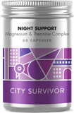 City Survivor Night Support - Magnesium Bisglycinate & Amino Acid Complex - 60 Capsules City Survivor Night Support - Magnesium Bisglycinate & Amino Acid Complex - 60 Capsules
