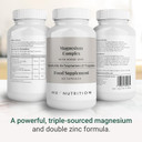 Hey Nutrition Magnesium Complex High Strength 205mg Supplement - Zinc, Vitamin D3 - Muscle & Bone Health, Nerve Function & Energy Support - UK Manufactured - Non-GMO - 60 Vegetarian Capsules