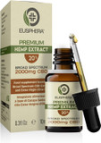 EUSPHERA - Hemp Oil Extract - The Natural Solution for Health and Wellness - Secure and Certified All Natural Ingredients 100% Vegan No THC Made in Italy - 30%