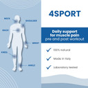 EUSPHERA - 4SPORT - Muscle Balm for Post Workout Muscle Exhaustion 100% Natural Body Cream with Boswellia Serrata Aloe Devil's Claw and Arnica 75 ml Made in Italy