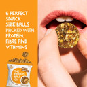 Protein Balls Salted Caramel Flavour by The Protein Ball Co - Pack of 18 Breakfast Balls - 100% Natural, Plant Based, Vitamin Enriched - 3 x 45g Bags- High Fibre, Gluten Free, No Artificial Sweeteners