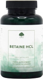 Betaine Hydrochloride (HCl) with Pepsin - 440mg Betaine per Capsule - 120 Vegan Capsules - Non-GMO, Made in The UK by G&G Vitamins