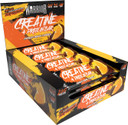 Warrior Creatine Protein Bars  Low Carb Snack, Oat Based Flapjack Bar, Increase Physical Performance, 12 x 75g (Chocolate Peanut)