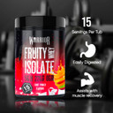 Warrior Fruity Clear Whey Isolate  Rapid Digesting Protein Powder  Refreshingly Fruit Flavoured Shakes  Easy to Drink & Consume Post Workout, Low Sugar, 15 Servings (Fruit Punch, 375g)