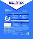 SCI-MX Total Protein - Concentrate & Isolate Protein Powder - Lean Muscle Development - Salted Caramel  No Added Sugar  4.2g BCAAs + 22g Protein per Serving  900g