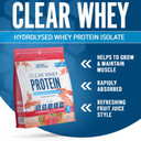 Applied Nutrition Clear Whey Isolate - Whey Protein Isolate, Refreshing High Protein Powder, Fruit Juice Style Flavours (Strawberry & Raspberry) (250g - 10 Servings)
