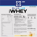 USN Blue Lab Whey Protein Powder, Vanilla Flavour - 476g (14 Servings), Premium Whey Isolate Protein Dietary Supplement, Post Workout Lean Muscle Growth BCAA Amino Acids Powder