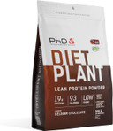 PhD Nutrition Diet Plant, Vegan Protein Powder Plant Based, Belgian Chocolate, High Plant Protein, 20 Servings Per 500g Bag