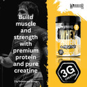 Warrior Whey Protein Powder + Creatine 500g - Sports Nutrition Shake for Muscle Growth, Performance, and Recovery - Enjoy Post Workout - Low Sugar - 20 Servings (Vanilla Ice Cream)