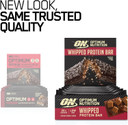 Optimum Nutrition Whipped Protein Bars, Low Calorie Snacks, Low Carb Low Sugar, Workout Snack for Men and Women, Chocolate Caramel Flavour, 10 x 60g
