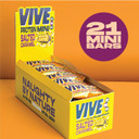 Vive Dark Chocolate Coated Salted Caramel Flavour Protein Bites - Vegan - High Fibre Protein Mini Bars - Pack of 21