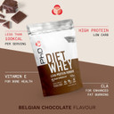 PhD Nutrition Diet Whey Low Calorie Protein Powder, Low Carb, High Protein Lean Matrix, Belgian Chocolate Whey Protein Powder, High Protein, 20 Servings Per 500g Bag