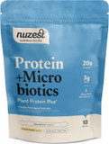 Nuzest - Protein + Microbiotics  Gut Health - Plant Protein Powder - Rich Chocolate, 300g (10 Servings)
