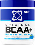 USN Power Punch BCAA Amino Acids Powder, Blue Raspberry Flavour - 400g, Vegan BCAA Powder, Vitamin B6 & No Sugar, Pre Workout & Intra Workout Energy Drink & Dietary Supplement to Maximise Performance