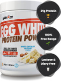 Per4m 100% Pure Free Range Egg White Protein Powder | 30 Servings High Protein Shake with Added MCT | Gut Friendly and Lactose-Free | with Essential Amino Acids (900g, Strawberry Creme)