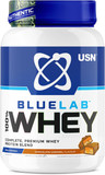 USN Blue Lab Whey Protein Powder, Chai Latte Flavour - 908g (28 Servings), Premium Whey Isolate Protein Dietary Supplement, Post Workout Lean Muscle Growth BCAA Amino Acids Powder