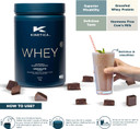 Kinetica Sports Whey Protein Powder - Chocolate Flavour | 22g Protein/Serve, 33 Servings/1Kg Pack | Gluten Free Supplement | Optimum for Muscle Growth & Recovery | Mixes Well with Water, Milk & Shakes