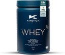 Kinetica Sports Whey Protein Powder - Unflavoured | 23g Protein/Serve, 33 Servings/1Kg Pack | Gluten Free Supplement | Optimum for Muscle Growth & Recovery | Mixes Well with Water, Milk & Shakes