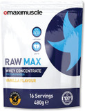 Maximuscle Raw Max | Whey Protein Powder | Protein Shake with Whey Concentrate | Low Fat, Low Sugar, Gluten-Free | Vanilla, 480g - 16 Servings