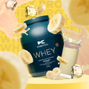 Kinetica Sports Whey Protein Powder - Banana Flavour | 23g Protein/Serve, 76 Servings/2.27Kg Pack | Gluten Free Supplement | Optimum for Muscle Growth & Recovery | Mixes Well with Water, Milk & Shakes