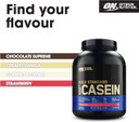 Optimum Nutrition Gold Standard 100% Casein Slow Digesting Protein Powder with Zinc, Magnesium and Amino Acids, Support Muscle Growth & Repair Overnight, Strawberry Flavour, 55 Servings, 1.82 kg