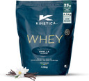Kinetica Vanilla Whey Protein Powder | 4.5kg | 23g Protein per Serving | 130 Servings | Sourced from EU Grass-Fed Cows | Superior Mixability & Taste