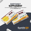 SunVit-D3 Vitamin D 800IU Capsules - Vitamin D3 Cholecalciferol Capsules Support the Maintenance of Bone, Teeth, Muscle & Immune System | Made in UK & GMP Approved - D3 Vitamins 28 Convenient Capsules