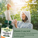 Natures Aid Low Acid Vitamin C 1000mg  High Strength Immune Support, Antioxidant Protection  Gentle on Stomach  Supports Collagen, Skin, Energy & Iron Absorption  Vegan - 90 Tablets