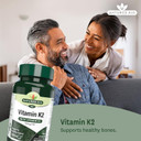 Natures Aid Vitamin K2 100mcg with Vitamin D3  High Strength MenaQ7 Formula  Supports Bone Strength, Calcium Absorption, Muscle Function  Vegan, Gluten Free, Non-GMO  30 Capsules