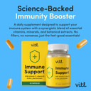 Vitl Immune Support Supplement - 30 Vegan Capsules - with Vitamin D, Vitamin C, Folate, Zinc, Turmeric & Elderberry Extracts - 1 Month Supply