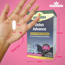 Natures Aid Osteo Advance with MenaQ7®  High Strength Bone & Joint Support Supplement  Calcium, Magnesium, Vitamin D3 & K2  Vegan, Gluten Free, Non-GMO  60 Tablets