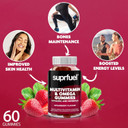 Suprfuel Multivitamin & Omega Gummies-60 Strawberry Flavour Multivitamin and Biotin Gummies-Vegan, Daily Supplement with Omega3, Vitamins A, C, D, E & Biotin-Supports Immune Health, Bones, Hair & Skin