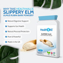 Health4All Slippery Elm 300mg 90 Capsules, Digestive Health & Acid Reflux Support. Vegan Digestive Support Supplement, Slippery Elm Inner Bark Powder, Stomach Soothe, Gluten Free | Made in UK Health4All Slippery Elm 300mg 90 Capsules, Digestive Health & Acid Reflux Support. Vegan Digestive Support Supplement, Slippery Elm Inner Bark Powder, Stomach Soothe, Gluten Free | Made in UK