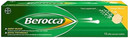 Berocca Vitamin C Effervescent Tablets, with Magnesium, Vitamin B12 and Vitamin B Complex, Mango Flavour, 1 Pack of 15 Tablets - 2 Weeks Supply