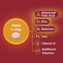 Seven Seas Trying for a Baby, Prenatal Vitamins, Pregnancy Planning Supplement with an Advanced* Folic Acid to Help Increase Folate Levels¹, Zinc & Iron, 28 Tablets, 4 Weeks