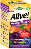 Alive! Women's Energy Multi-Vitamin and Minerals, Specially Balanced for Women, Unique Dried Blend of 26 Fruits & Vegetables, Suitable for Vegetarians - 30 Tablets