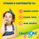 Kids Vitamin D3 600iu Chewable 180 Tablets. Sugar Free. Natural Orange Flavour. Made by Health4All UK