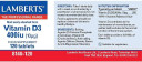 Lamberts Vitamin D3 400iu (10µg) 120 Tablets
