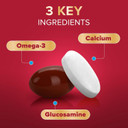 Seven Seas JointCare + Calcium, with Omega-3, Glucosamine, Chondroitin, Vitamins C and D, Manganese and Zinc, Food Supplements, 30-Day Pack