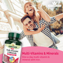 Natures Aid Multivitamins & Minerals with Iron  High Strength One-a-Day Multi-vitamin Formula  Supports Energy, Immunity & Bone Health  Non-GMO, Gluten-Free  90 Easy-Swallow Softgel Capsules