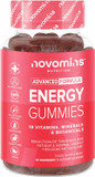 Energy Gummies - High Strength Alternative to Running Gels, Energy Tablets, & Energy Gels for Running - Caffeine Free Supplements - for Running, Cycling, Studying - Novomins