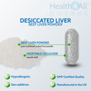 Health4All Desiccated Beef Liver Supplement 750mg per Capsule 120 Capsules, Un-defatted to Provide Full Absorption of Naturally Occurring Vitamins and Minerals Found in Beef Liver | Made in The UK Health4All Desiccated Beef Liver Supplement 750mg per Capsule 120 Capsules, Un-defatted to Provide Full Absorption of Naturally Occurring Vitamins and Minerals Found in Beef Liver | Made in The UK