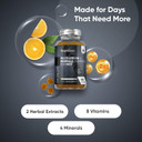 Multivitamin Gummies for Men | 90 Vegan Gummies | with Added Herbal Extracts Like Maca, Panax Ginseng | 8 Multivitamins and 4 Minerals | Mixed Peach & Orange Flavour | Gluten-Free & Non-GMO